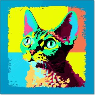 Devon Rex Pop Art - Cat Lover Gift Posters and Art